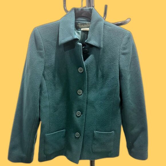 Harve Benard by‎ Benard Holtzman Vintage Teal Button-Down Coat / Blazer - Picture 1 of 5